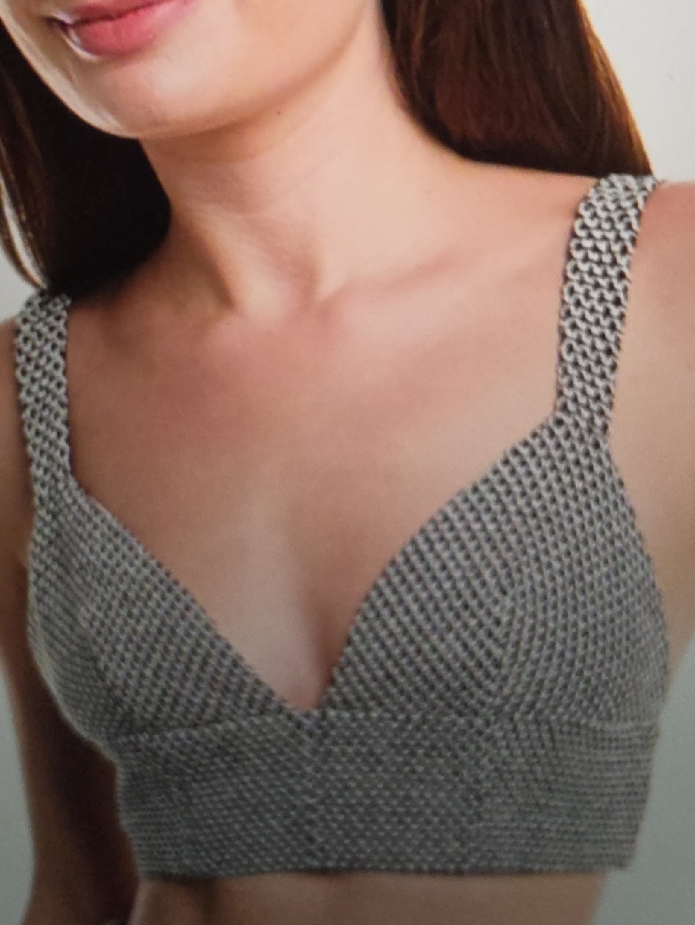 L'AGENCE Castalia Knit Bra Top Size S/L $195